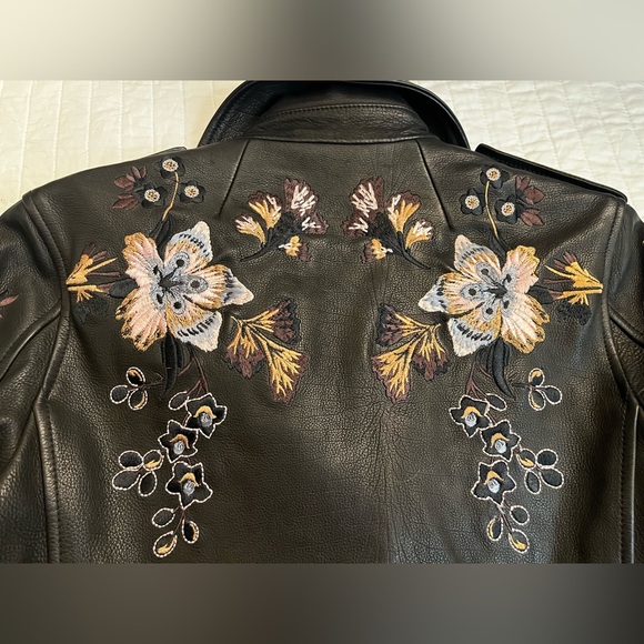 A.L.C. Benson Embroidered Leather Jacket - Picture 9 of 9